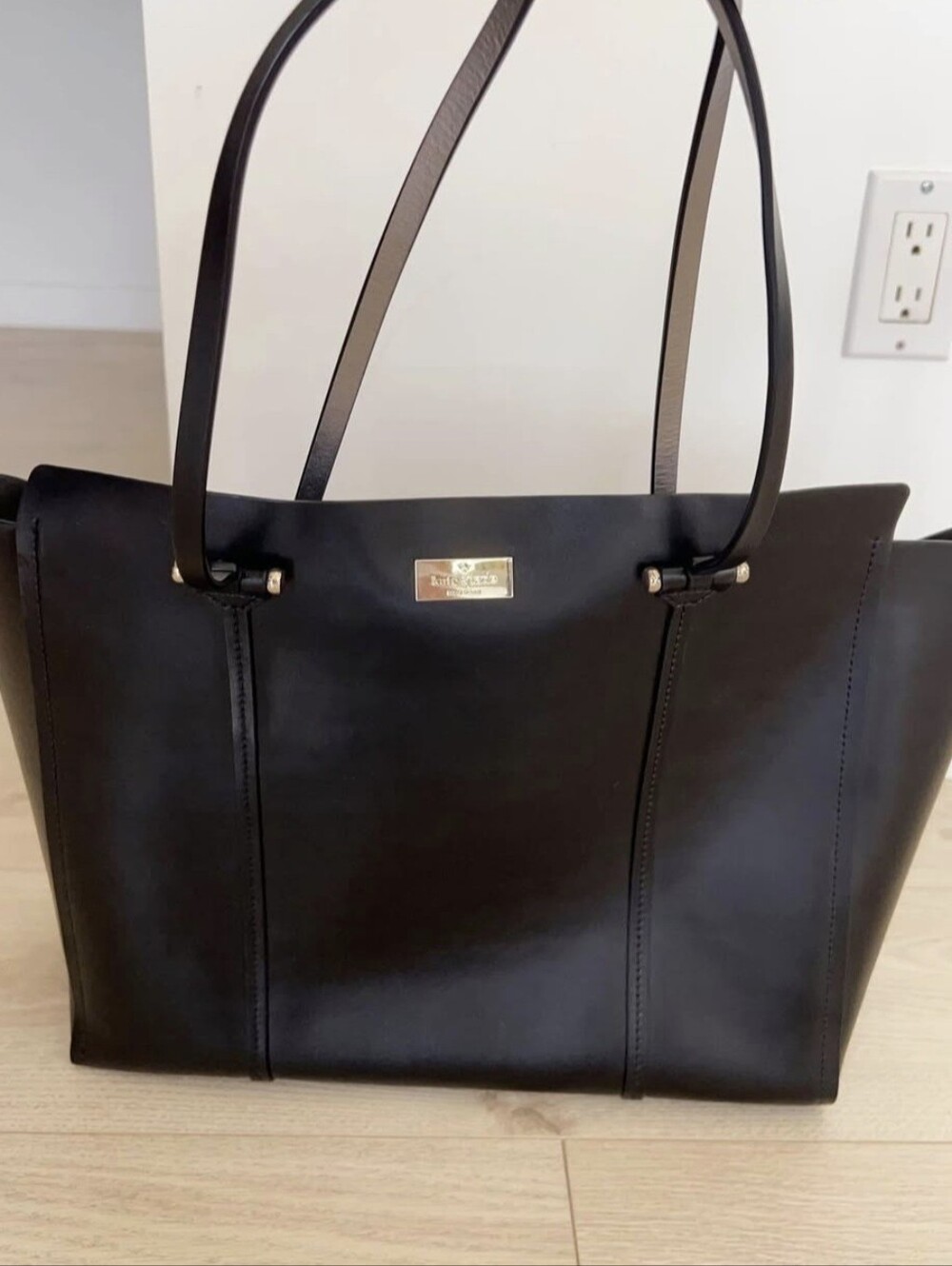 Kate Spade Black Leather Tote Bag